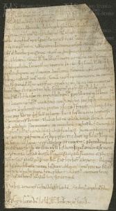 192 E.9.CLXXIr, Rinnovazione d'investitura spedita da Enrico vescovo ad Uberto da Valle, e a Rolando e Coe da Clenano, [Modena], 1158, gen. 29